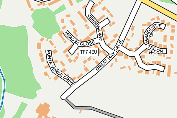 TF7 4EU map - OS OpenMap – Local (Ordnance Survey)