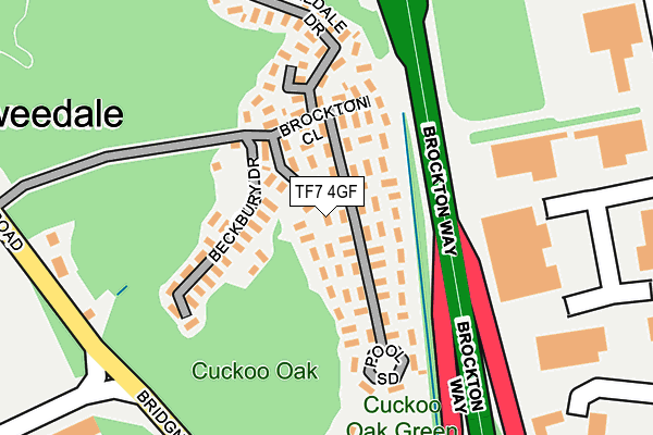 TF7 4GF map - OS OpenMap – Local (Ordnance Survey)