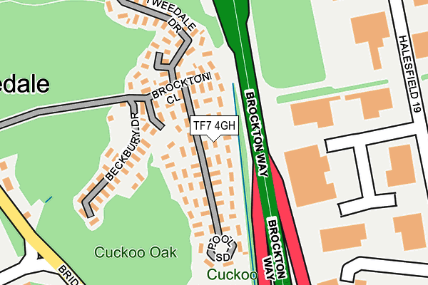 TF7 4GH map - OS OpenMap – Local (Ordnance Survey)