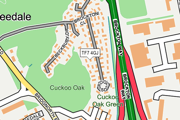 TF7 4GJ map - OS OpenMap – Local (Ordnance Survey)