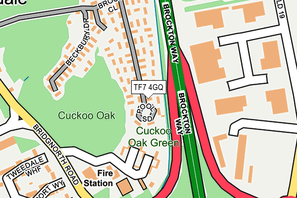 TF7 4GQ map - OS OpenMap – Local (Ordnance Survey)