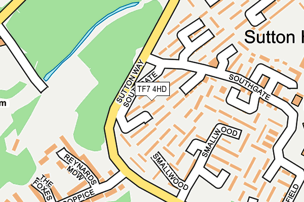 TF7 4HD map - OS OpenMap – Local (Ordnance Survey)
