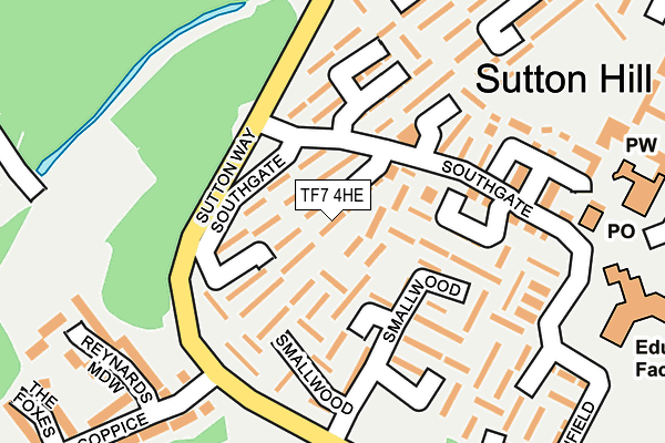 TF7 4HE map - OS OpenMap – Local (Ordnance Survey)