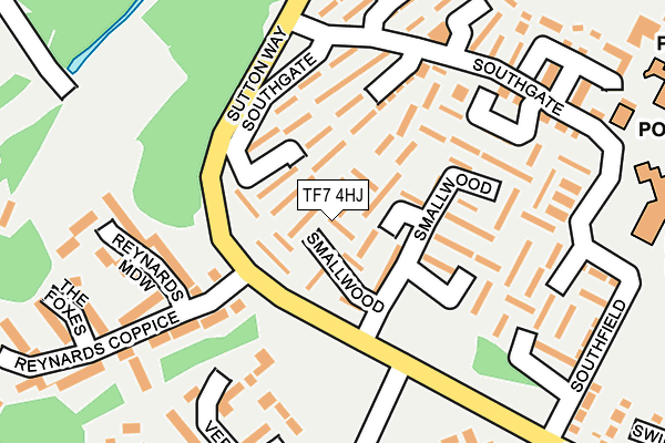 TF7 4HJ map - OS OpenMap – Local (Ordnance Survey)