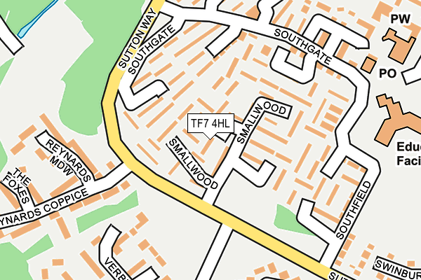 TF7 4HL map - OS OpenMap – Local (Ordnance Survey)
