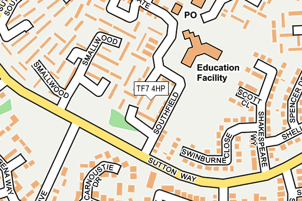 TF7 4HP map - OS OpenMap – Local (Ordnance Survey)