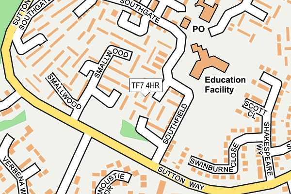 TF7 4HR map - OS OpenMap – Local (Ordnance Survey)