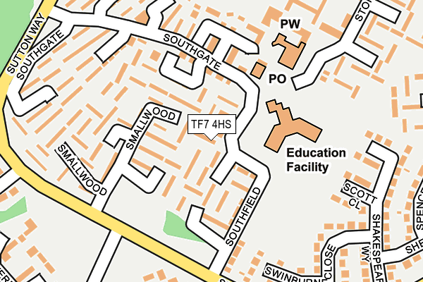 TF7 4HS map - OS OpenMap – Local (Ordnance Survey)