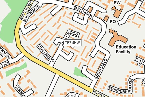 TF7 4HW map - OS OpenMap – Local (Ordnance Survey)