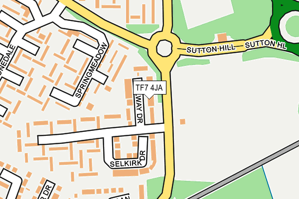 TF7 4JA map - OS OpenMap – Local (Ordnance Survey)