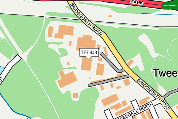 TF7 4JB map - OS OpenMap – Local (Ordnance Survey)