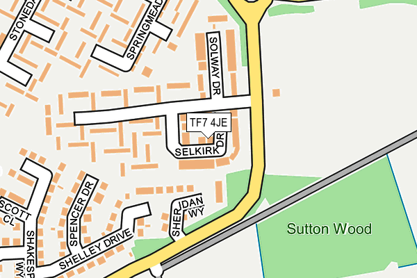 TF7 4JE map - OS OpenMap – Local (Ordnance Survey)