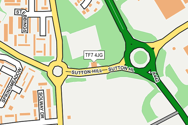 TF7 4JG map - OS OpenMap – Local (Ordnance Survey)
