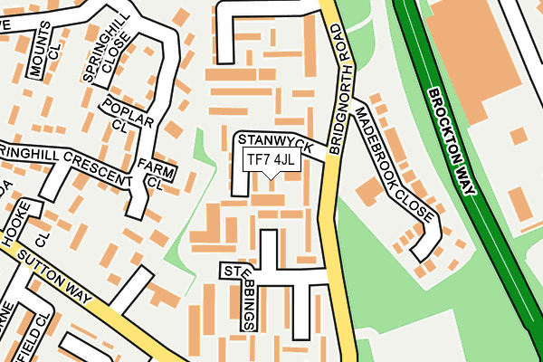 TF7 4JL map - OS OpenMap – Local (Ordnance Survey)