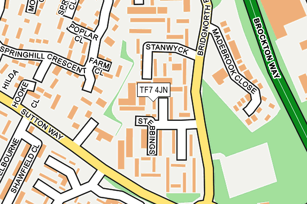 TF7 4JN map - OS OpenMap – Local (Ordnance Survey)