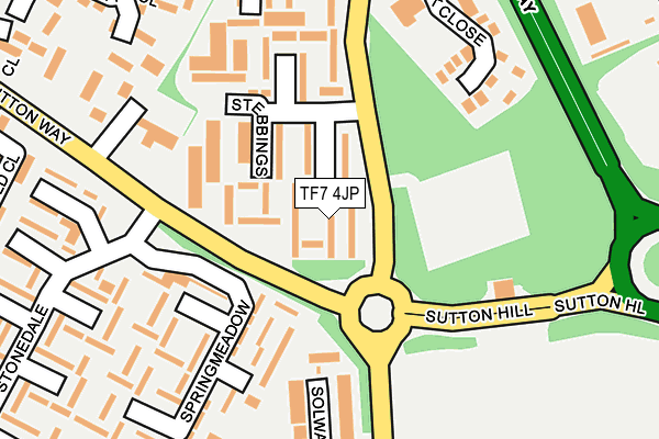 TF7 4JP map - OS OpenMap – Local (Ordnance Survey)