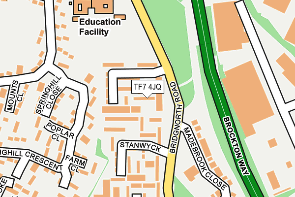 TF7 4JQ map - OS OpenMap – Local (Ordnance Survey)