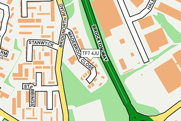 TF7 4JU map - OS OpenMap – Local (Ordnance Survey)