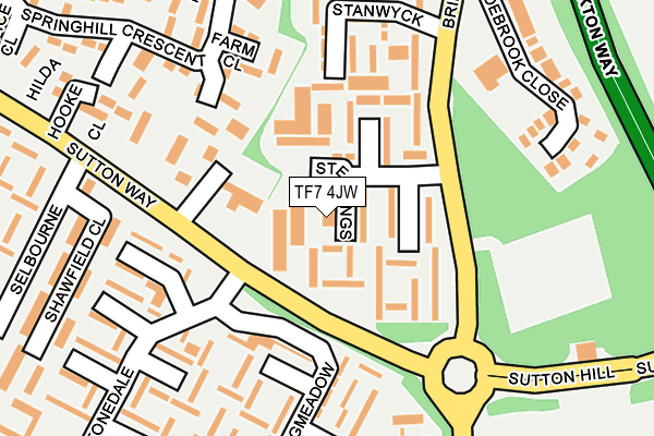TF7 4JW map - OS OpenMap – Local (Ordnance Survey)