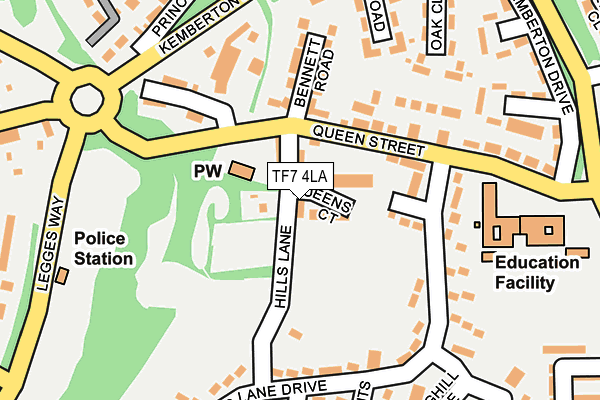 TF7 4LA map - OS OpenMap – Local (Ordnance Survey)