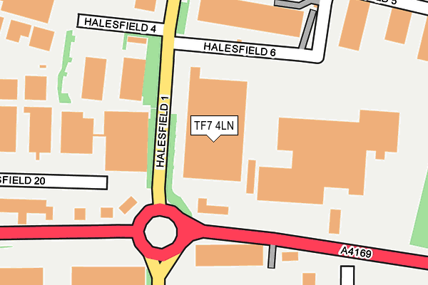 TF7 4LN map - OS OpenMap – Local (Ordnance Survey)