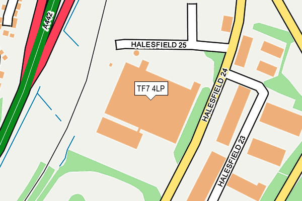 TF7 4LP map - OS OpenMap – Local (Ordnance Survey)