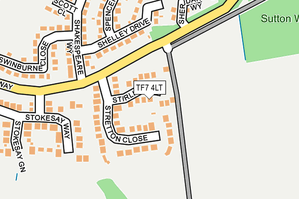 TF7 4LT map - OS OpenMap – Local (Ordnance Survey)