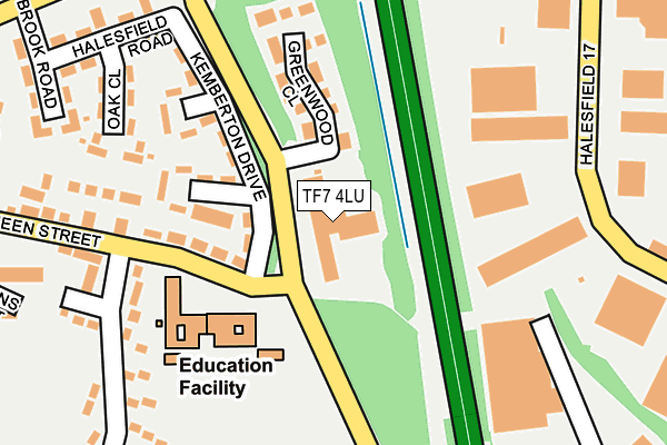 TF7 4LU map - OS OpenMap – Local (Ordnance Survey)