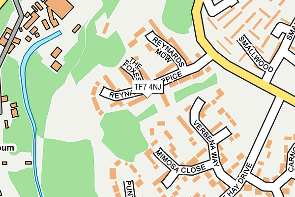 TF7 4NJ map - OS OpenMap – Local (Ordnance Survey)
