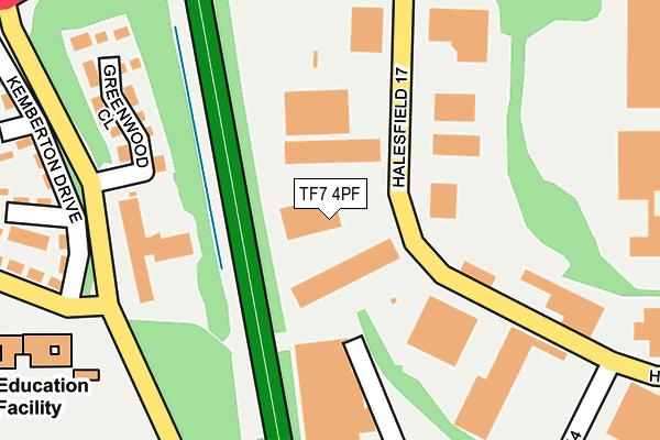 TF7 4PF map - OS OpenMap – Local (Ordnance Survey)
