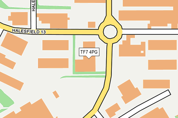 TF7 4PG map - OS OpenMap – Local (Ordnance Survey)