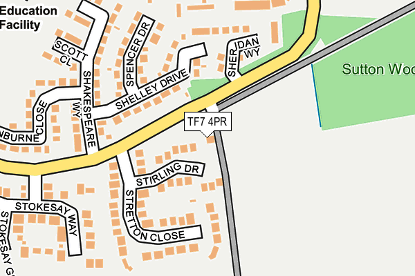 TF7 4PR map - OS OpenMap – Local (Ordnance Survey)