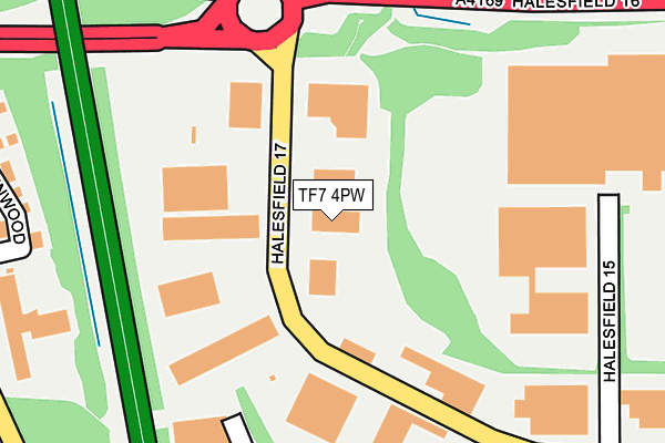 TF7 4PW map - OS OpenMap – Local (Ordnance Survey)