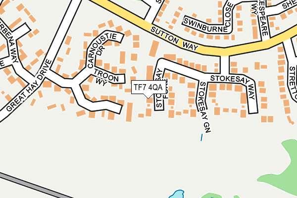 TF7 4QA map - OS OpenMap – Local (Ordnance Survey)