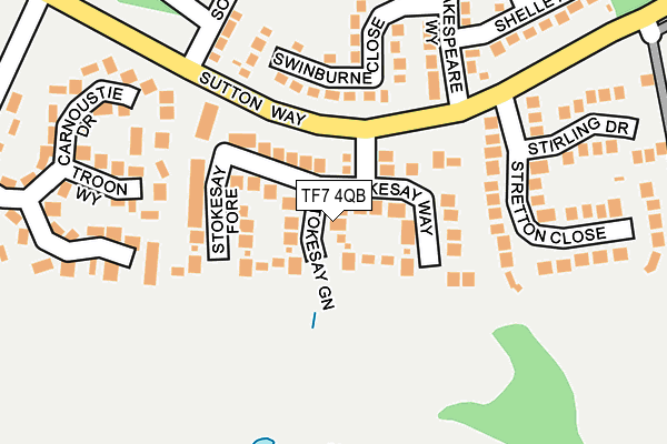 TF7 4QB map - OS OpenMap – Local (Ordnance Survey)