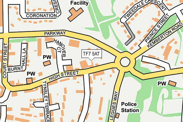 Map of TAX AND ACCOUNTING SERVICES TELFORD LIMITED at local scale