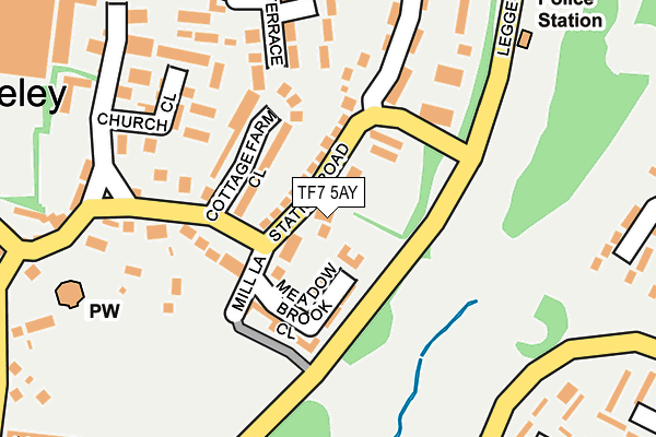 TF7 5AY map - OS OpenMap – Local (Ordnance Survey)