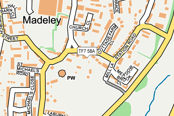 TF7 5BA map - OS OpenMap – Local (Ordnance Survey)
