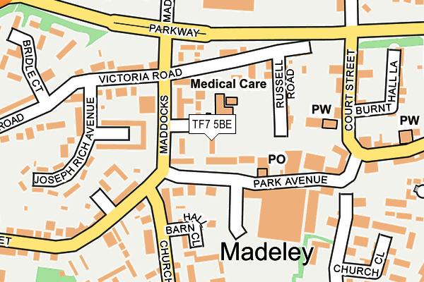 TF7 5BE map - OS OpenMap – Local (Ordnance Survey)