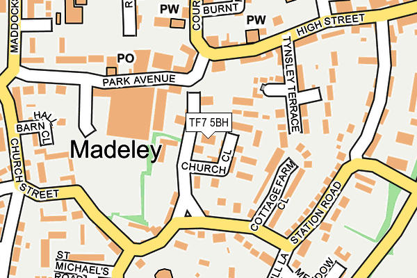 TF7 5BH map - OS OpenMap – Local (Ordnance Survey)