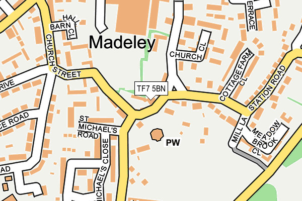 TF7 5BN map - OS OpenMap – Local (Ordnance Survey)