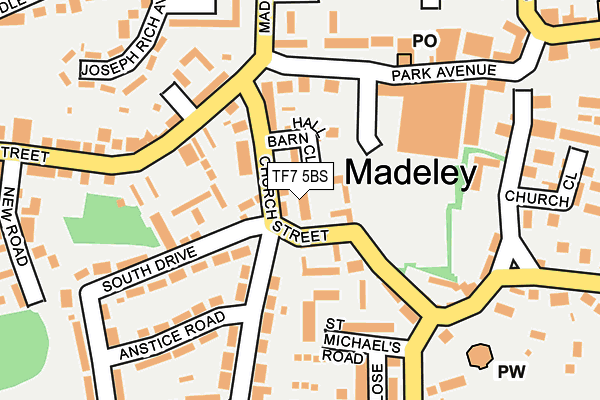 TF7 5BS map - OS OpenMap – Local (Ordnance Survey)