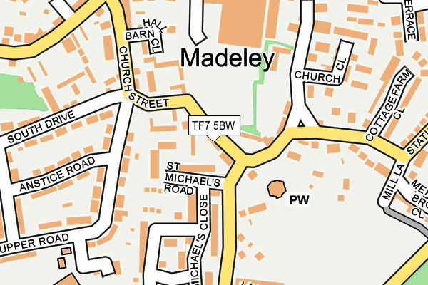 TF7 5BW map - OS OpenMap – Local (Ordnance Survey)
