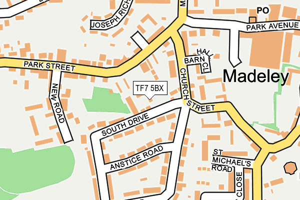 TF7 5BX map - OS OpenMap – Local (Ordnance Survey)