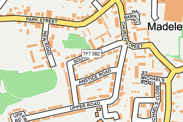 TF7 5BZ map - OS OpenMap – Local (Ordnance Survey)