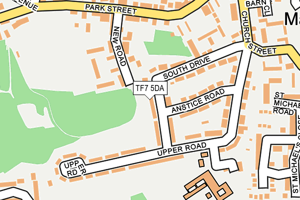 TF7 5DA map - OS OpenMap – Local (Ordnance Survey)