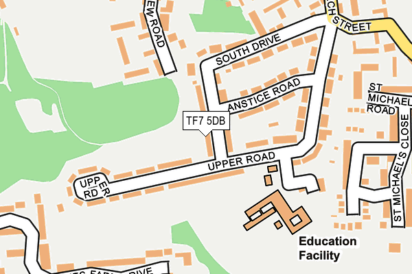 TF7 5DB map - OS OpenMap – Local (Ordnance Survey)