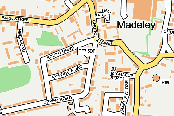 TF7 5DF map - OS OpenMap – Local (Ordnance Survey)