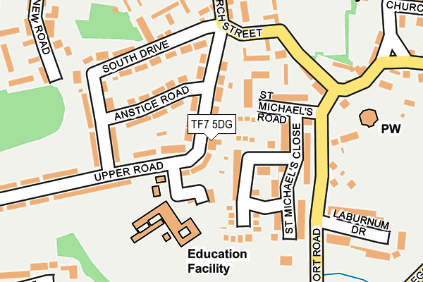 TF7 5DG map - OS OpenMap – Local (Ordnance Survey)