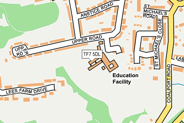 TF7 5DL map - OS OpenMap – Local (Ordnance Survey)